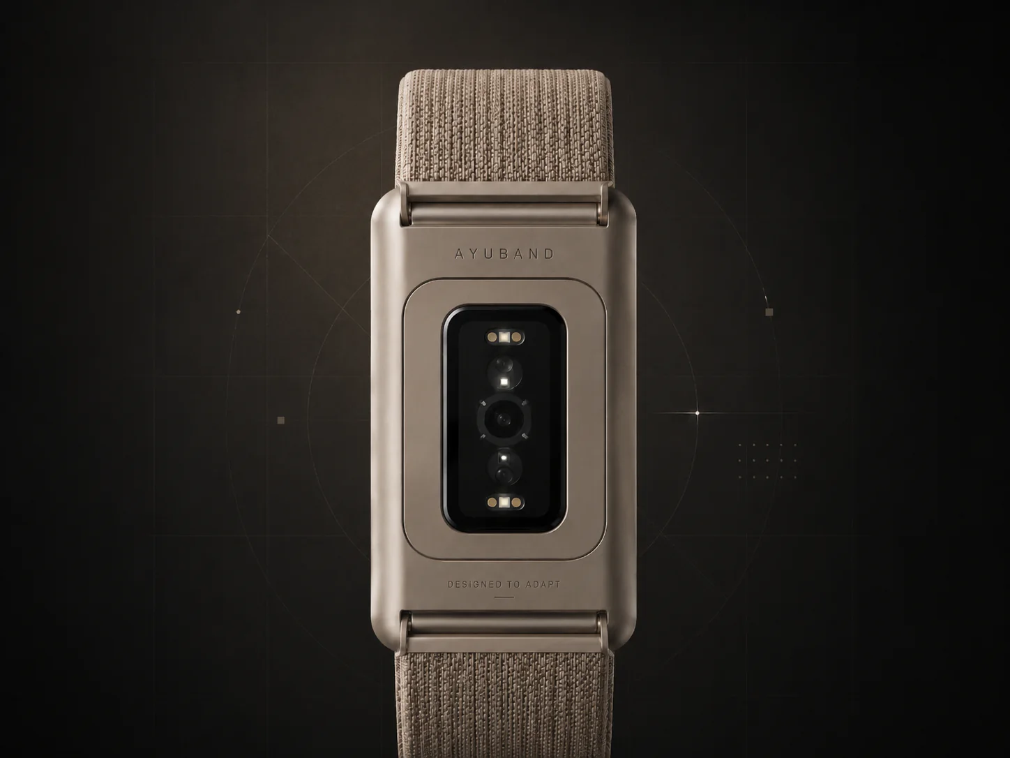 AyuBand rear sensor view with seamless wellness module